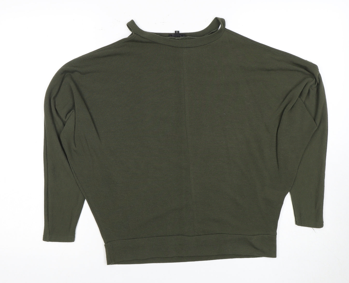 River Island Women's Green Mock Neck Top Size 8