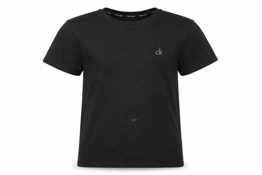 Front view of Calvin Klein Kids Black Logo T-Shirt - 12-13 Years, unisex