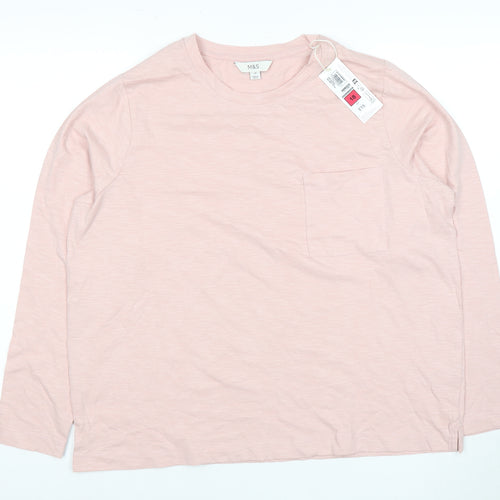 Marks and Spencer Women's Pink Long Sleeve T-Shirt