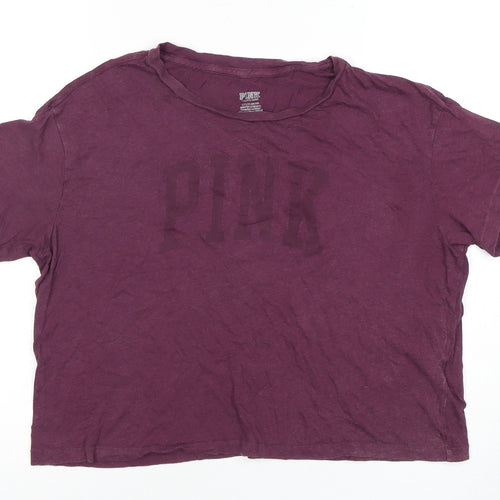 Victoria's Secret Women's Purple Relaxed T-Shirt Size S
