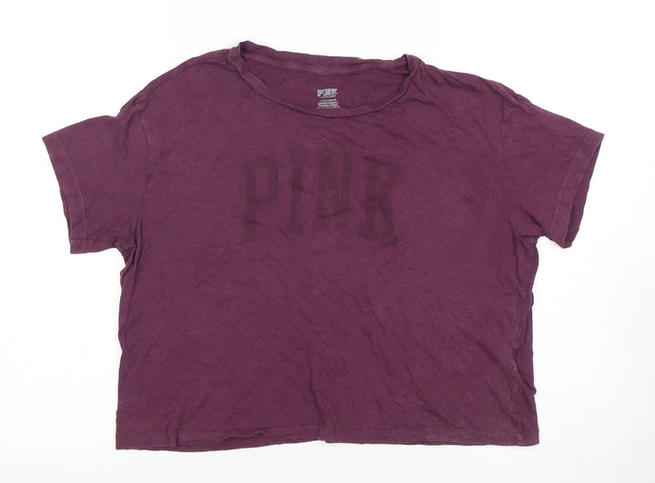Victoria's Secret Women's Purple Relaxed T-Shirt Size S