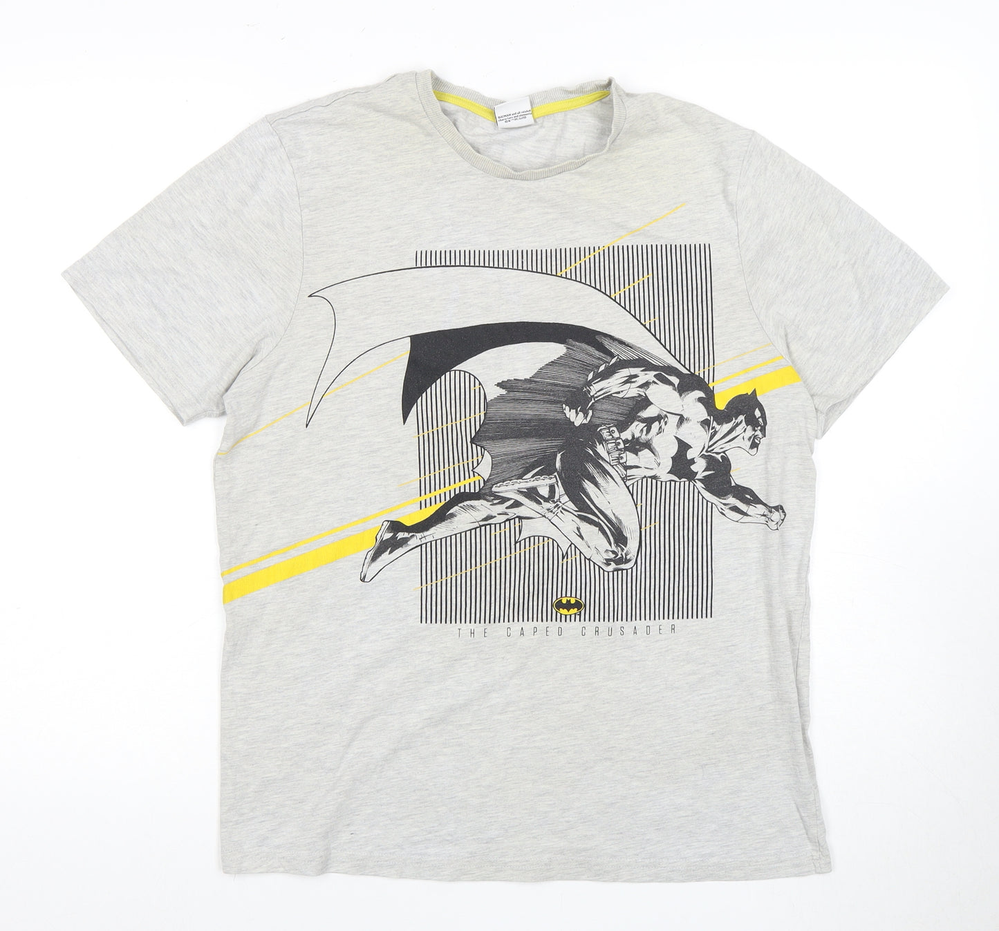 Batman Graphic Men's Grey T-Shirt, Size M