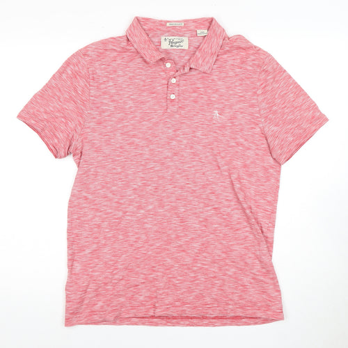Penguin Men's Pink Polo Shirt - Size L