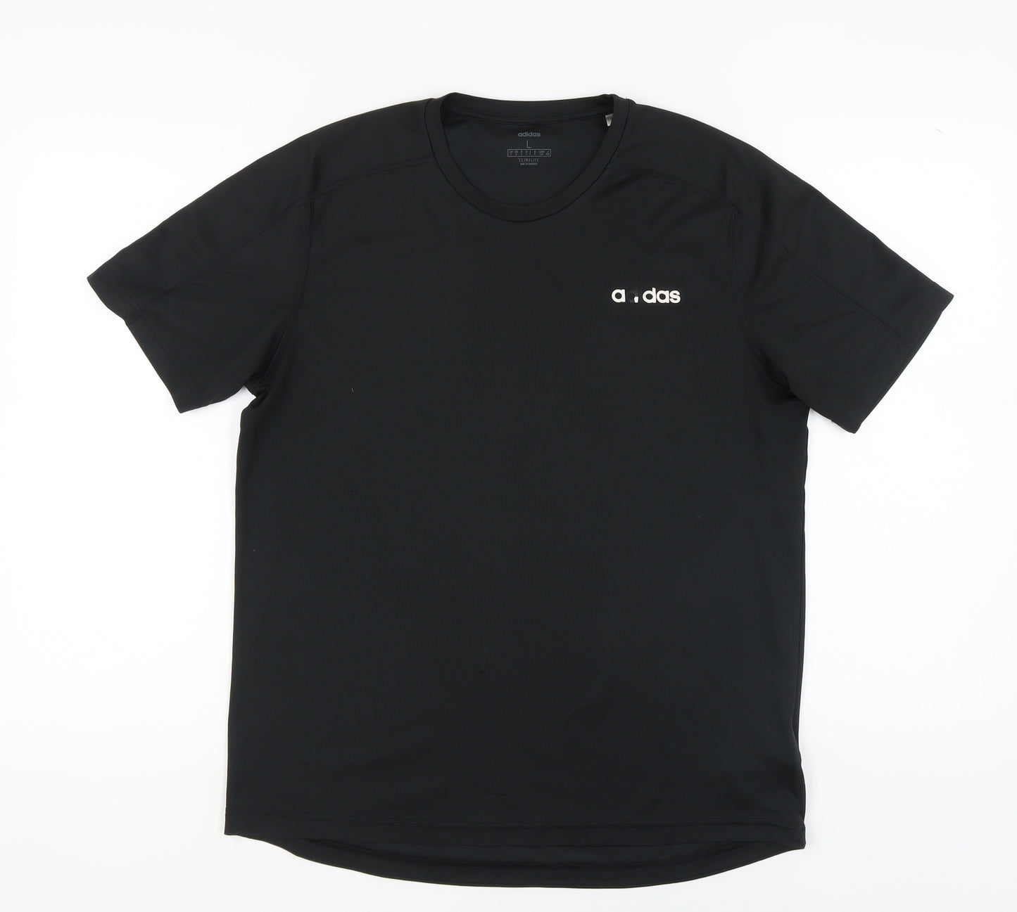 Adidas Men's Black Crew Neck T-Shirt, Size L