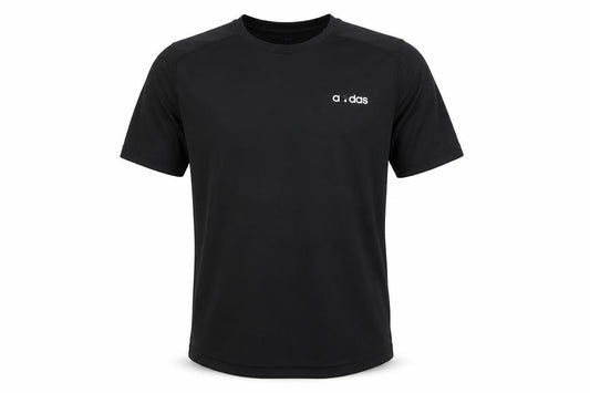 Front view of Adidas Men's Black Crew Neck T-Shirt, size L