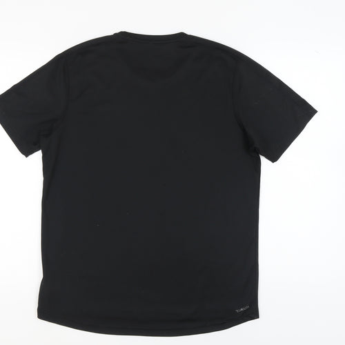 Adidas Men's Black Crew Neck T-Shirt, Size L