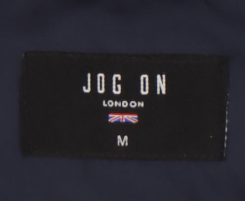 JOG ON Men's Blue Puffer Jacket M Hooded Casual Wear