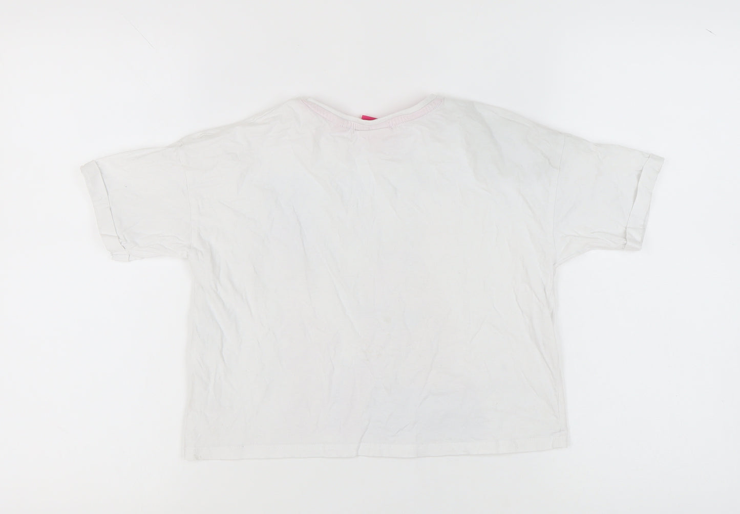 Barbie Girls White Graphic Pullover T-Shirt 9-10 Years