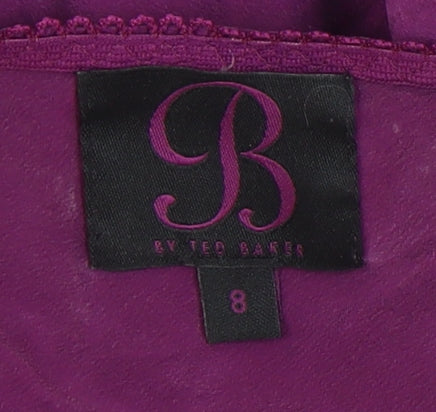 Ted Baker Women's Purple Silk Chemise Size 8