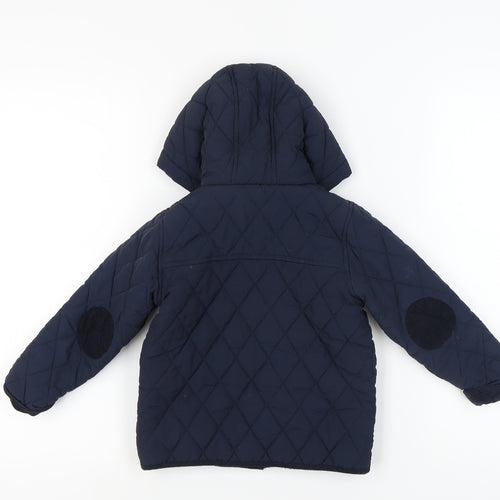 Next Boys Blue Quilted Hooded Jacket 2-3 Years