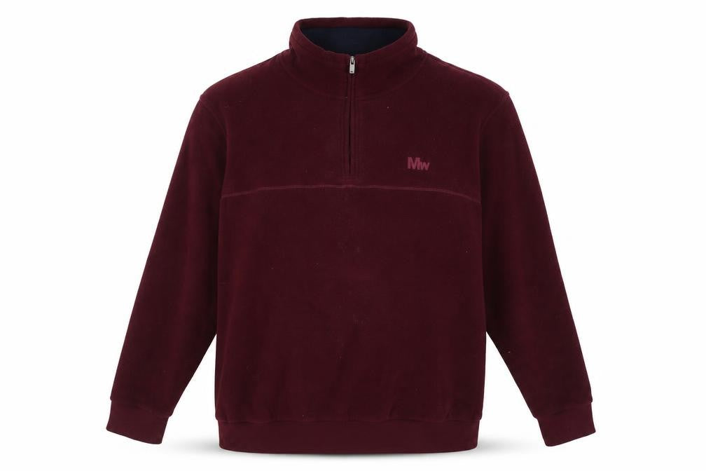 Front view of Man's World Men's Red 2XL Pullover Sweatshirt