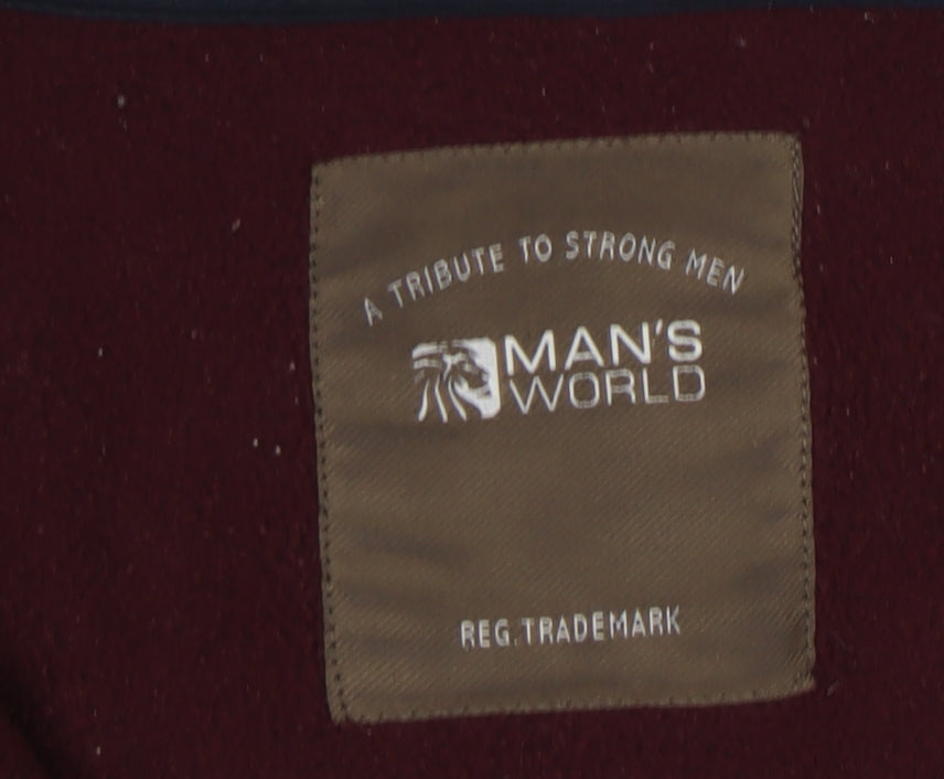 Man's World Men's Red 2XL Pullover Sweatshirt