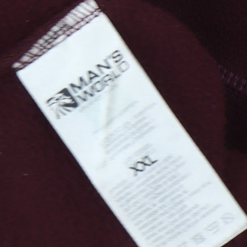 Man's World Men's Red 2XL Pullover Sweatshirt