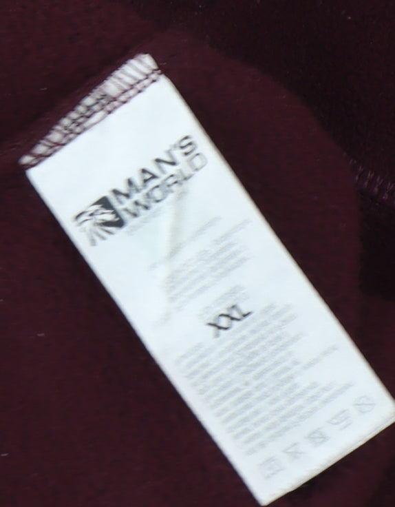 Man's World Men's Red 2XL Pullover Sweatshirt