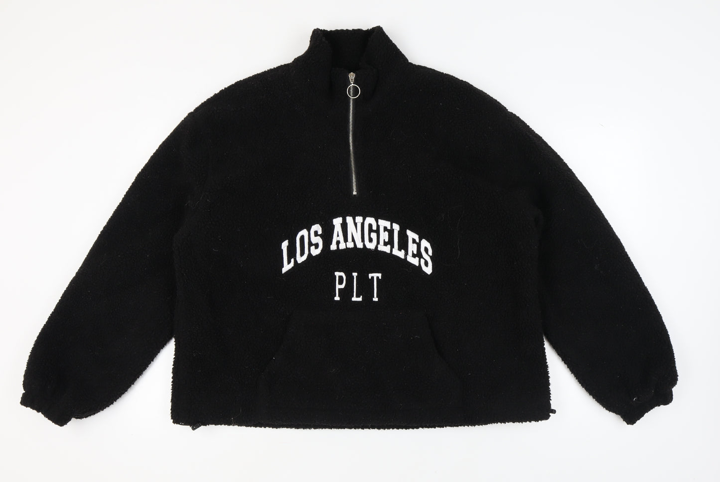 PrettyLittleThing Women's Black Logo Sweatshirt Size 12