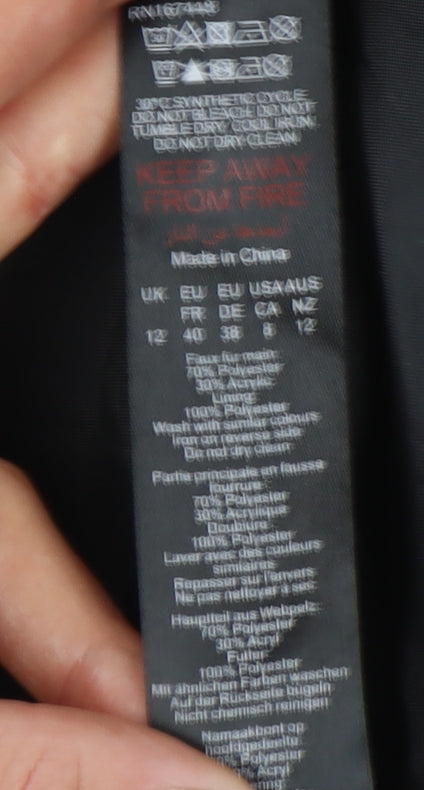 PrettyLittleThing Women's Black Logo Sweatshirt Size 12