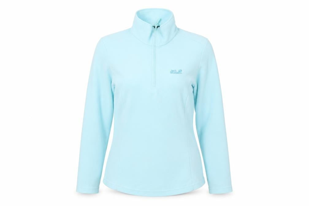 Front view of Jack Wolfskin Women’s Blue Pullover Sweatshirt, size UK 10