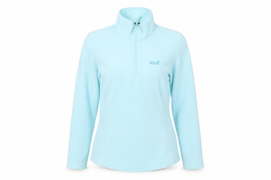 Front view of Jack Wolfskin Women’s Blue Pullover Sweatshirt, size UK 10