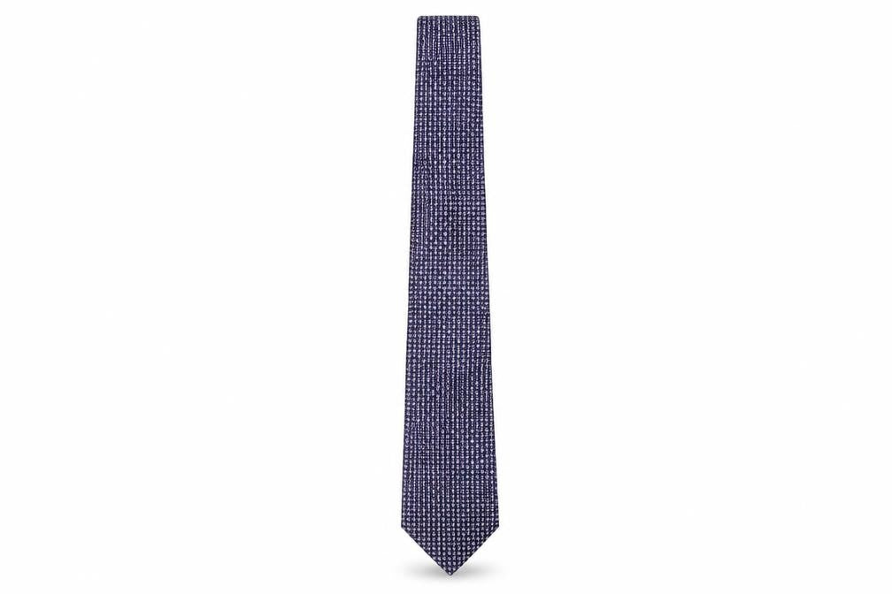 Front view of Next Signature Blue men’s designer tie