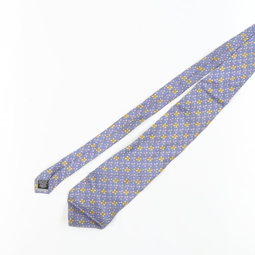 Beaufort Blue Floral Silk Men's Tie - Made in Italy