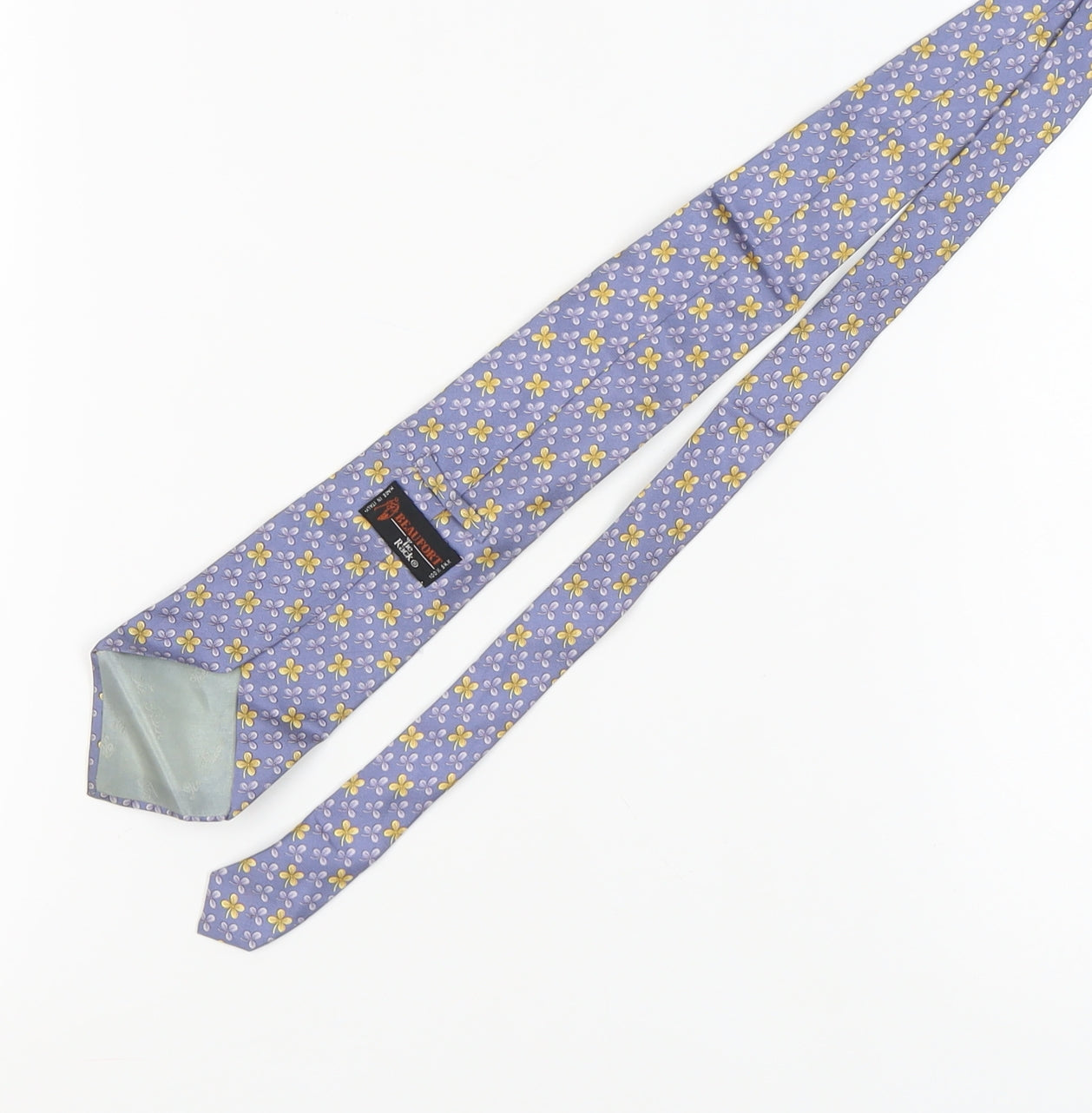 Beaufort Blue Floral Silk Men's Tie - Made in Italy