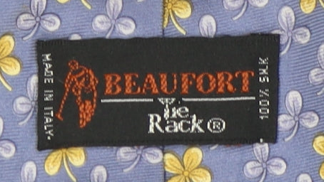 Beaufort Blue Floral Silk Men's Tie - Made in Italy