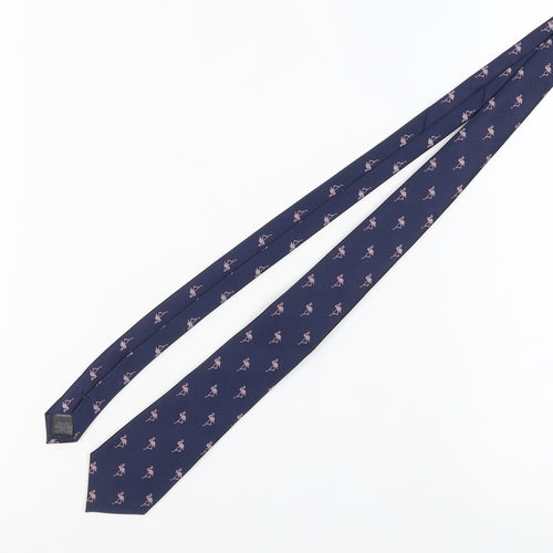 Next Men's Blue Slim Animal Print Tie