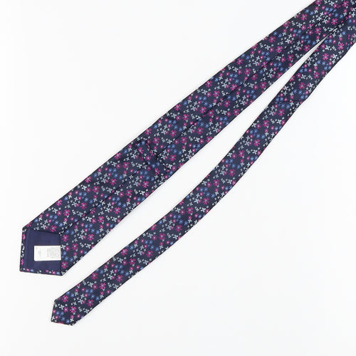 Marks and Spencer Men's Blue Floral Tie One Size