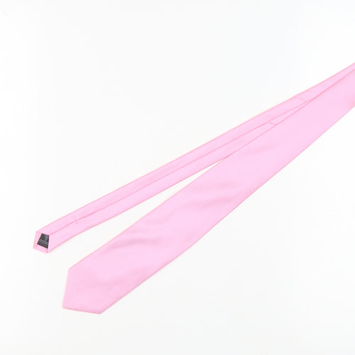Next Men's Pink Polyester Tie