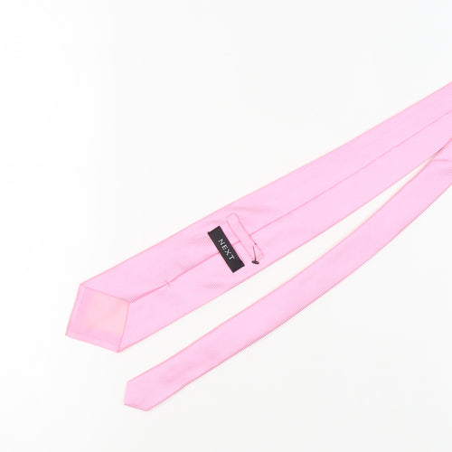 Next Men's Pink Polyester Tie