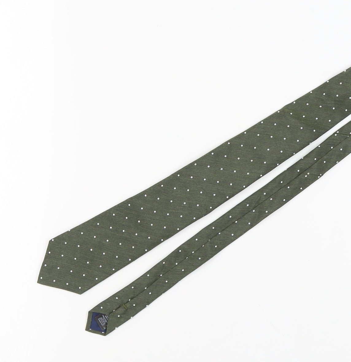 Marks and Spencer Green Polka Dot Silk Men's Tie