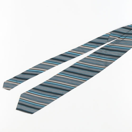 Marks and Spencer Men's Blue Striped Designer Tie