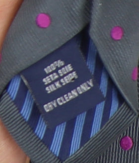 Charles Tyrwhitt Men's Grey Silk Polka Dot Slim Tie