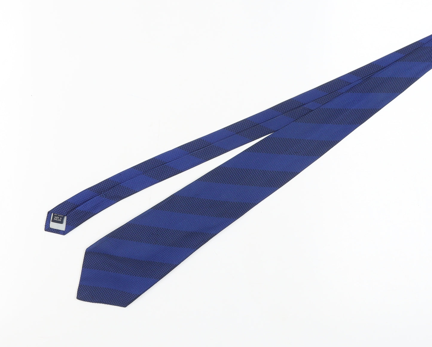 Alexandre Savile Row Men's Blue Silk Striped Tie