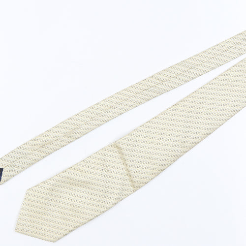 Milano Men's Beige Silk Geometric Tie