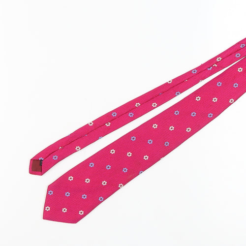 Joseph Turner Men's Pink Floral Silk Tie