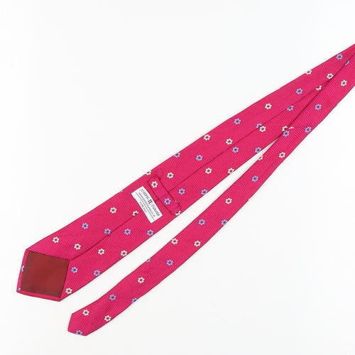 Joseph Turner Men's Pink Floral Silk Tie