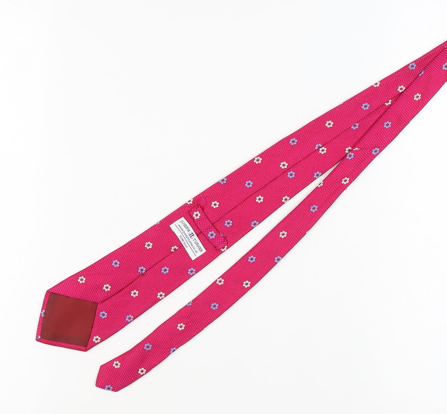 Joseph Turner Men's Pink Floral Silk Tie