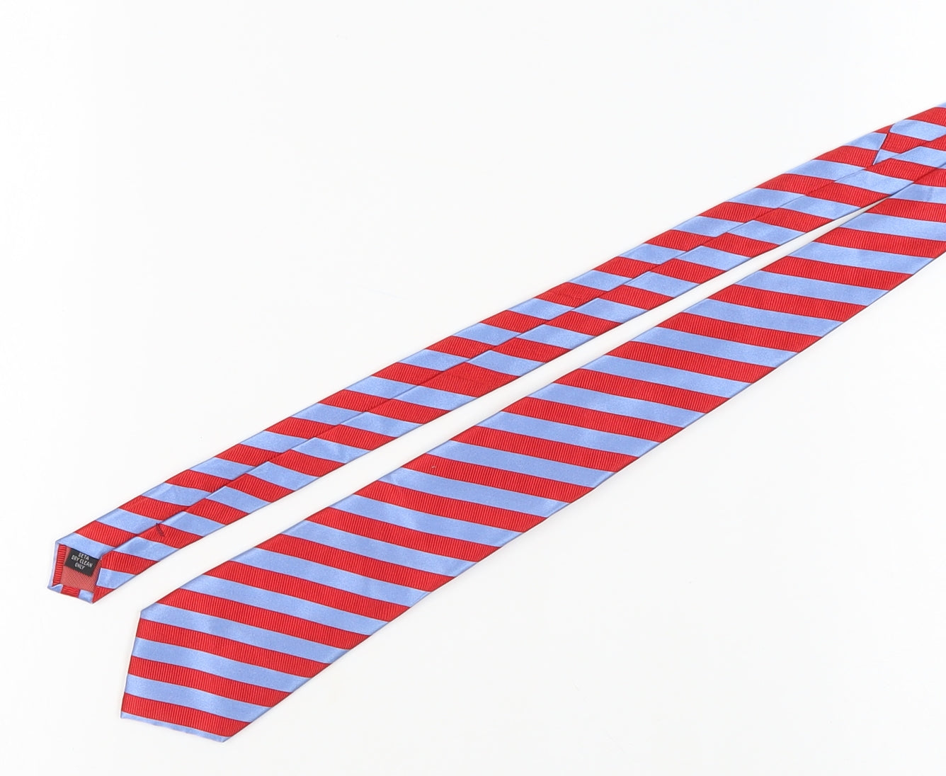 Hawes & Curtis Men's Red Blue Striped Silk Tie