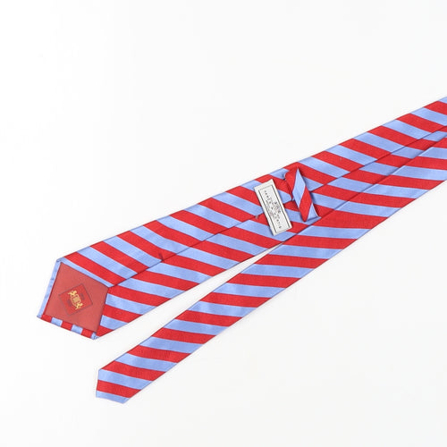 Hawes & Curtis Men's Red Blue Striped Silk Tie