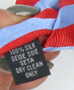 Hawes & Curtis Men's Red Blue Striped Silk Tie