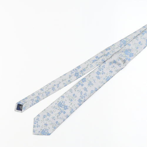 Marks and Spencer Men's Blue Floral Slim Tie