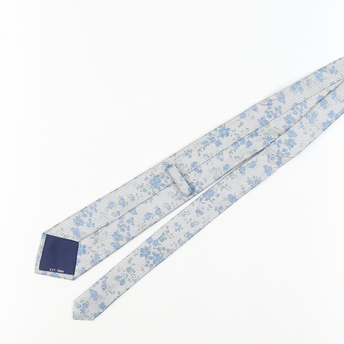 Marks and Spencer Men's Blue Floral Slim Tie