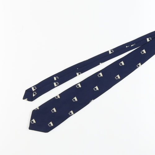 Madison Men's Blue Animal Print Polyester Tie