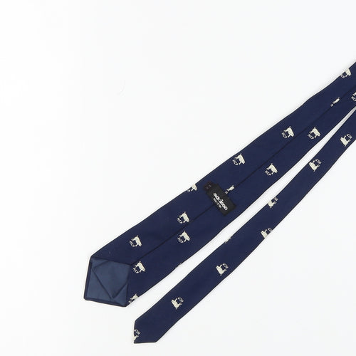 Madison Men's Blue Animal Print Polyester Tie