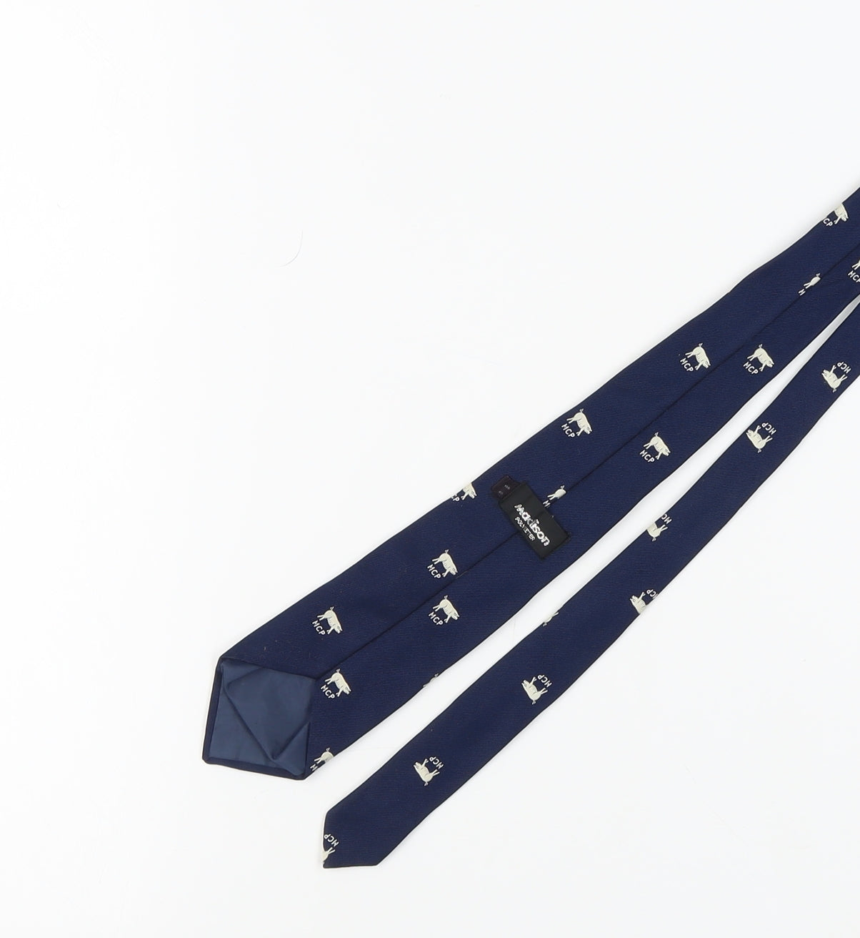 Madison Men's Blue Animal Print Polyester Tie