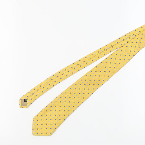 Joseph Turner Men's Yellow Geometric Silk Tie