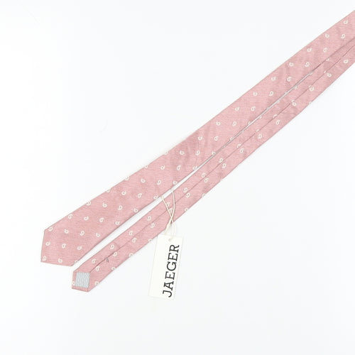 Jaeger Men's Pink Slim Silk Paisley Tie