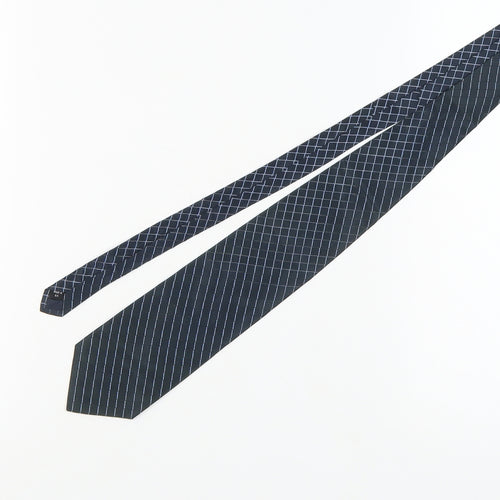 Cezan Men's Black Plaid Silk Tie