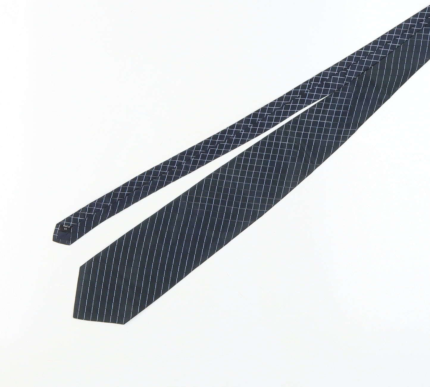 Cezan Men's Black Plaid Silk Tie